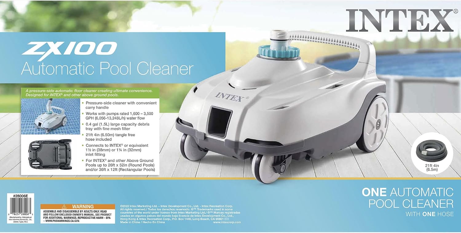 INTEX Krystal Clear 2,100 GPH Sand with Automatic Pool Vacuum Cleaner