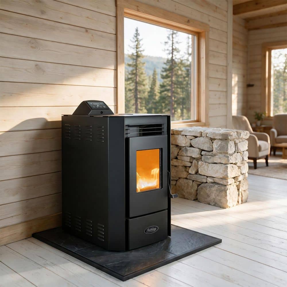 Ashley Hearth Products Ashley 1800 sq. ft. Pedestal Pellet Stove 40 lb. Hopper - Wi-Fi AP5613-W