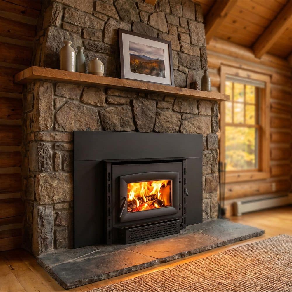 Ashley Hearth Products 26 in. 1,200 sq. ft. EPA Certified Wood-Burning Fireplace Insert AW1820E