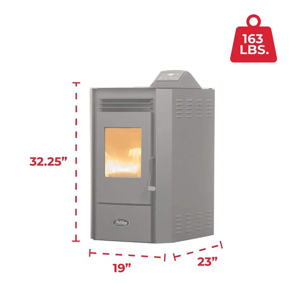 Ashley Hearth Products Ashley 1800 sq. ft. Pedestal Pellet Stove 40 lb. Hopper - Wi-Fi AP5613-W