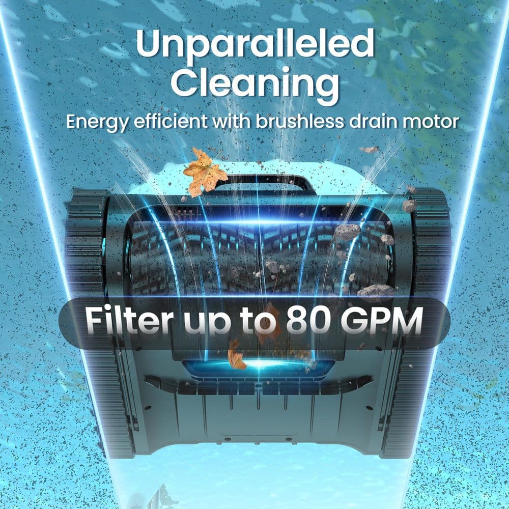 AIPER Scuba N1 Cordless Robotic Pool Vacuum-Automatic Pool Vacuum for In-Ground Pools up to 1600 sq. ft. White Scuba N1