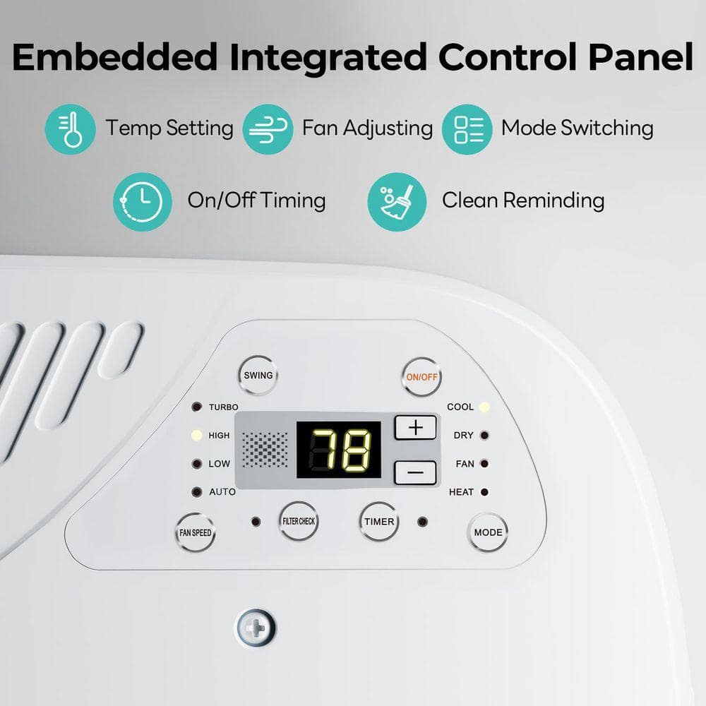 FOGATTI 16000 BTU RV Rooftop Air Conditioner with Heat Pump, Non-Ducted Camper, Ultra Quiet 43dB, WiFi Control, 2-Year Warranty RB160A1W