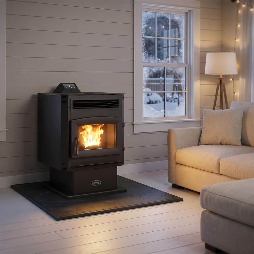 Ashley Hearth Products Ashley 2200 sq. ft. Pedestal Pellet Stove 90 LB. Hopper-Wi-Fi AP5617-W