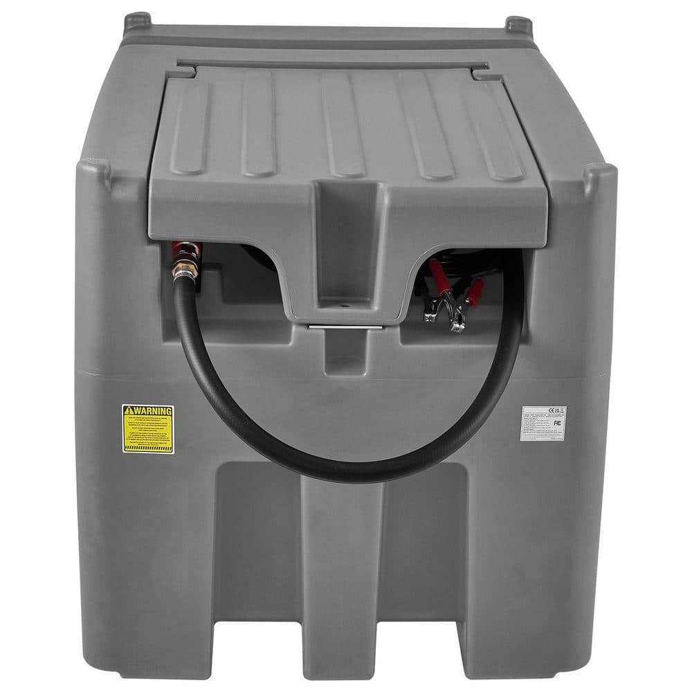 SKYSHALO Portable Diesel Tank, 116 Gallon Capacity and 10 GPM Flow Rate, Diesel Fuel Tank with 12V Electric Transfer Pump, Gray SLYXJLBDDWC79VOFMV0-730