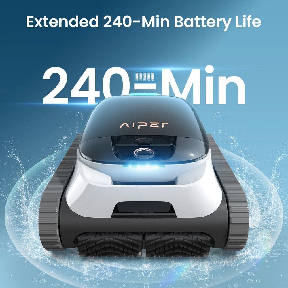 AIPER Scuba N1 Plus Robotic Pool Vacuum for In/Above-ground Pool Floor, Wall, Waterline-White Scuba N1 Plus