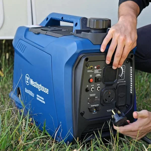 4,000-Watt Gas Powered Portable Inverter Generator with Recoil Start, LED Data Centers