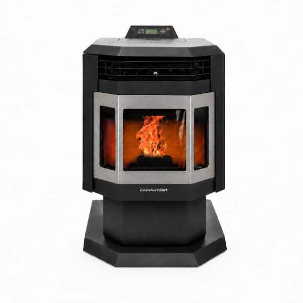 ComfortBilt 2,400 sq. ft. Pellet Stove with 40 lbs. Hopper in Black with Stainless Steel Trim HP21-SS