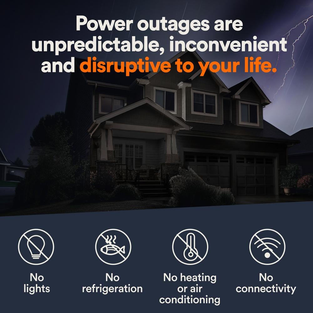 Generac 22,000 Watt - Dual Fuel Air- Cooled Whole House Home Standby Generator, Smart Home Monitoring & 200-AMP Transfer Switch 7043