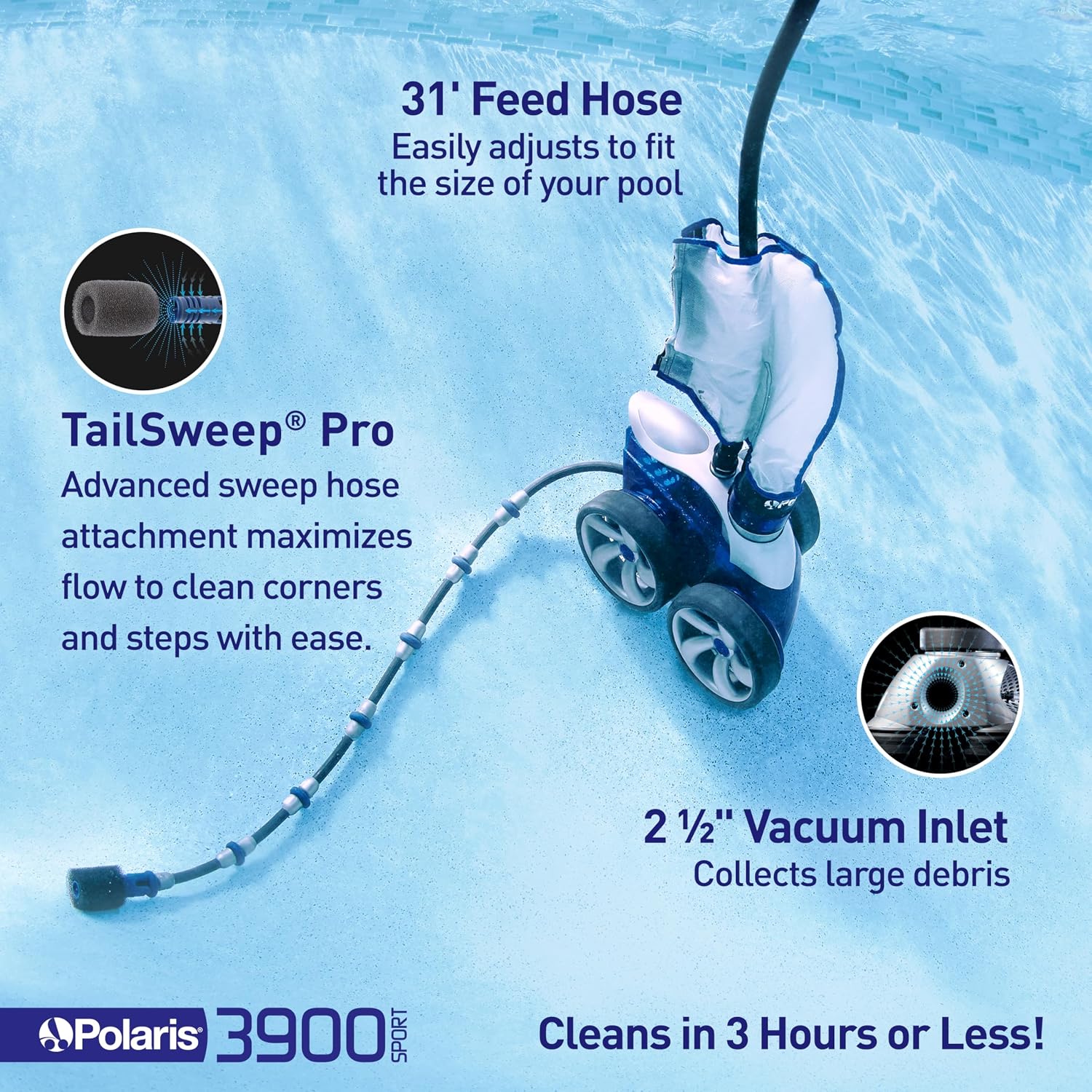 Polaris Vac-Sweep 3900 Sport Pressure Side Pool Cleaner