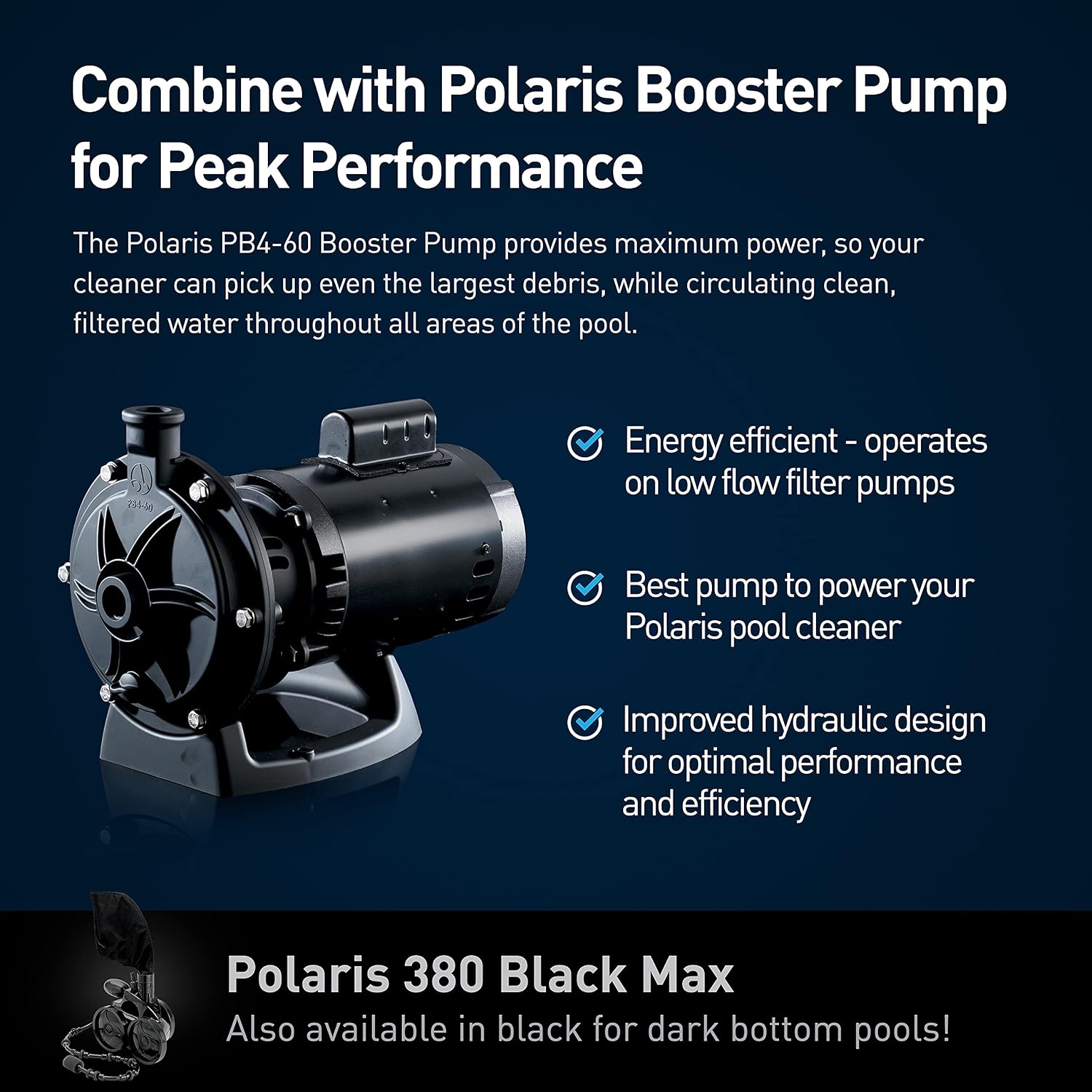Polaris Vac-Sweep 380 Pressure Side Pool Cleaner, Triple Jet Powered