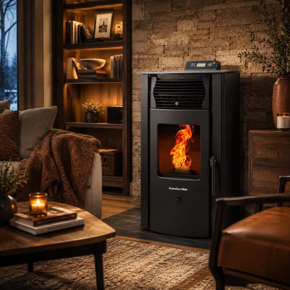 ComfortBilt 2,200 sq. ft. Pellet Stove with a 47 lbs. Hopper in Black HP50-Black