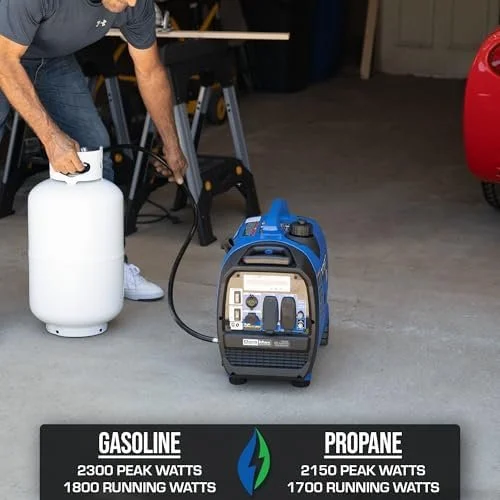 DuroMax XP2300iH 2,300-Watt Dual Fuel Portable Digital Inverter Generators – Gas & Propane, RV & Emergency Readys