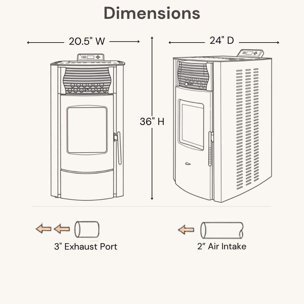 ComfortBilt 2,200 sq. ft. Pellet Stove with a 47 lbs. Hopper in White HP50-White