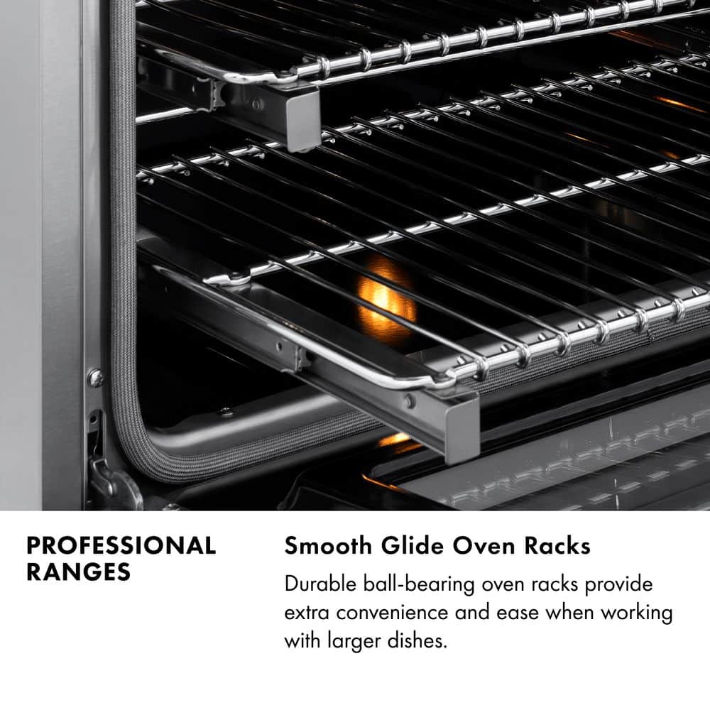 ZLINE Kitchen and Bath Autograph Edition 36 in. 6 Burner Dual Fuel Range in Stainless Steel and Champagne Bronze RAZ-36-CB