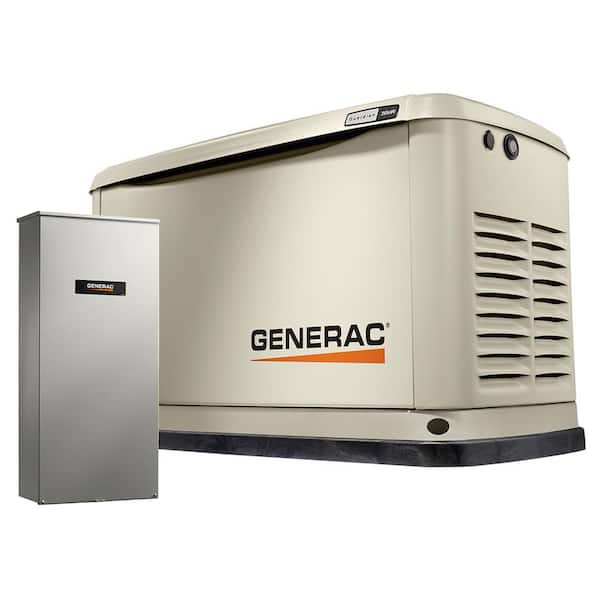 Generac Guardian 20,000-Watt (LP) / 18,000-Watt (NG) Air-Cooled Whole House Generator with Wi-Fi and 200-Amp Transfer Switch 7039