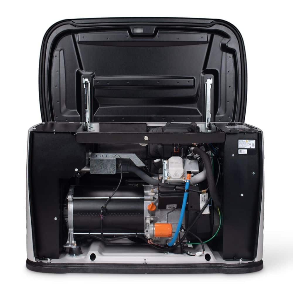 Generac 26kW Air-Cooled Auto Start Natural Gas or Propane Whole House Generator and 200 Amp Transfer Switch w/ Smart Monitoring 7328