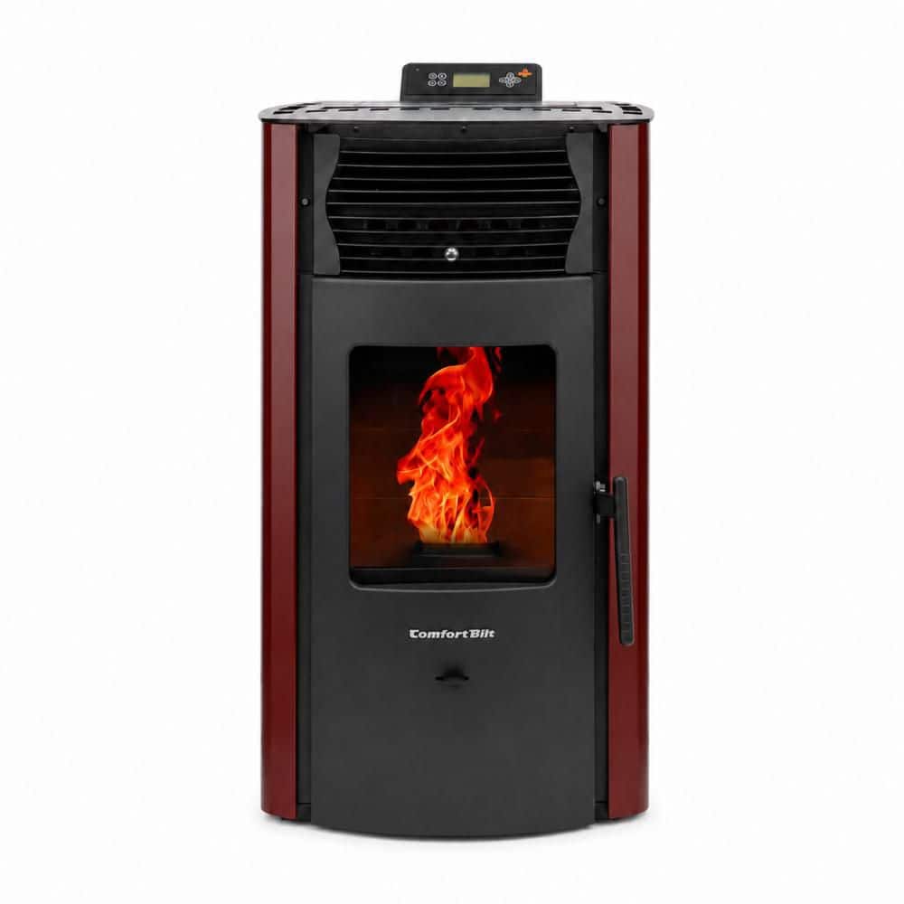 ComfortBilt 2,200 sq. ft. Pellet Stove with a 47 lbs. Hopper in Burgundy HP50-Burg