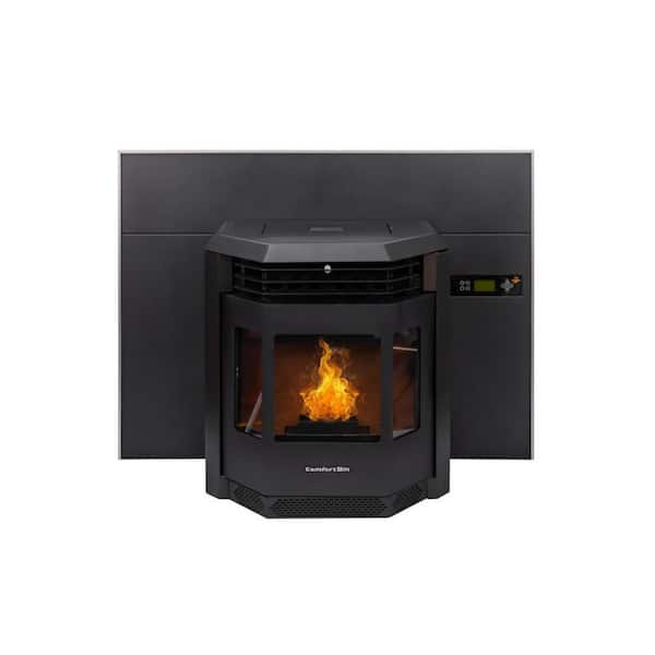 ComfortBilt 2,800 sq. ft. Pellet Stove Fireplace Insert with a 47 lbs. Hopper in Black HP22i