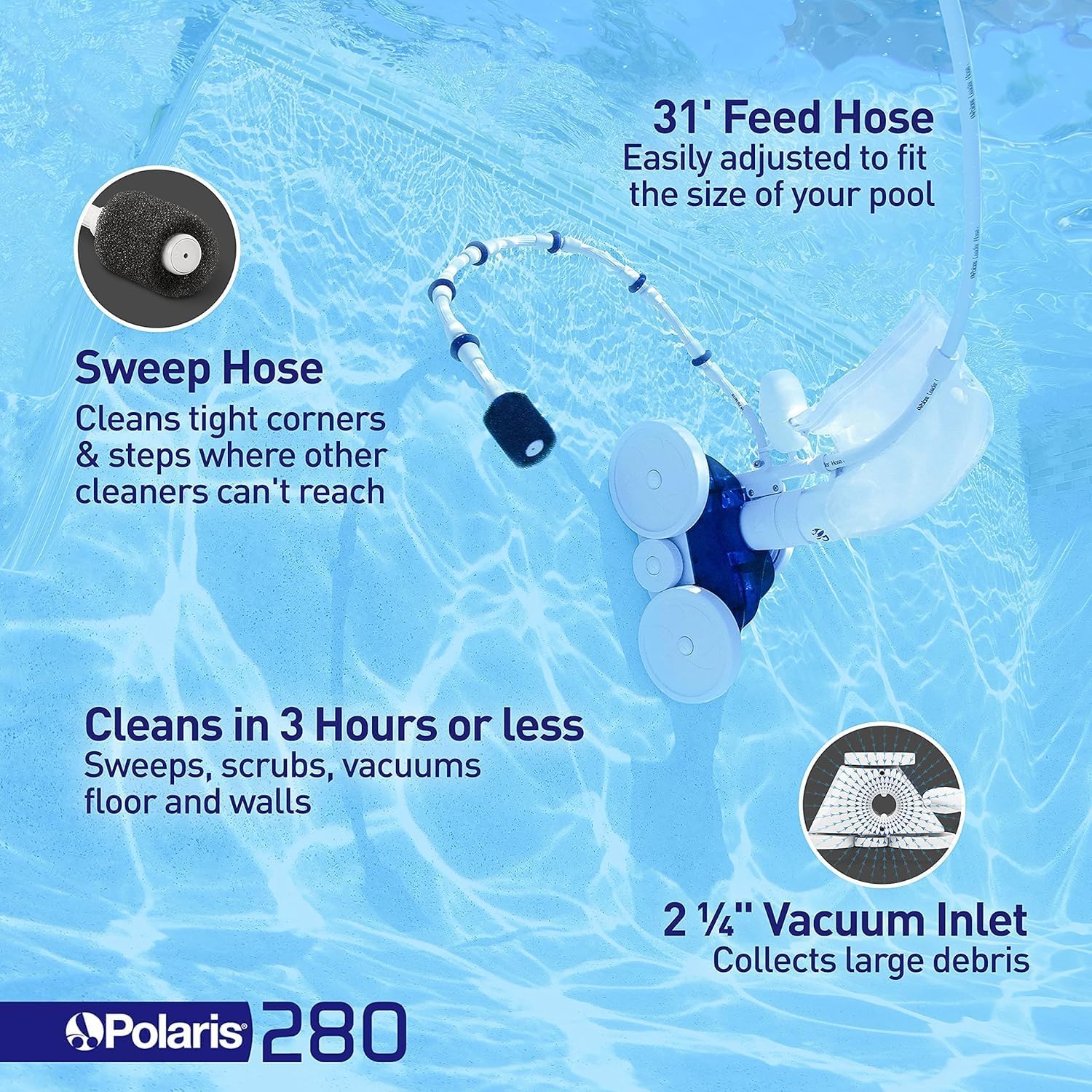 Polaris Vac-Sweep 280 Pressure-Side In-ground Pool Cleaner
