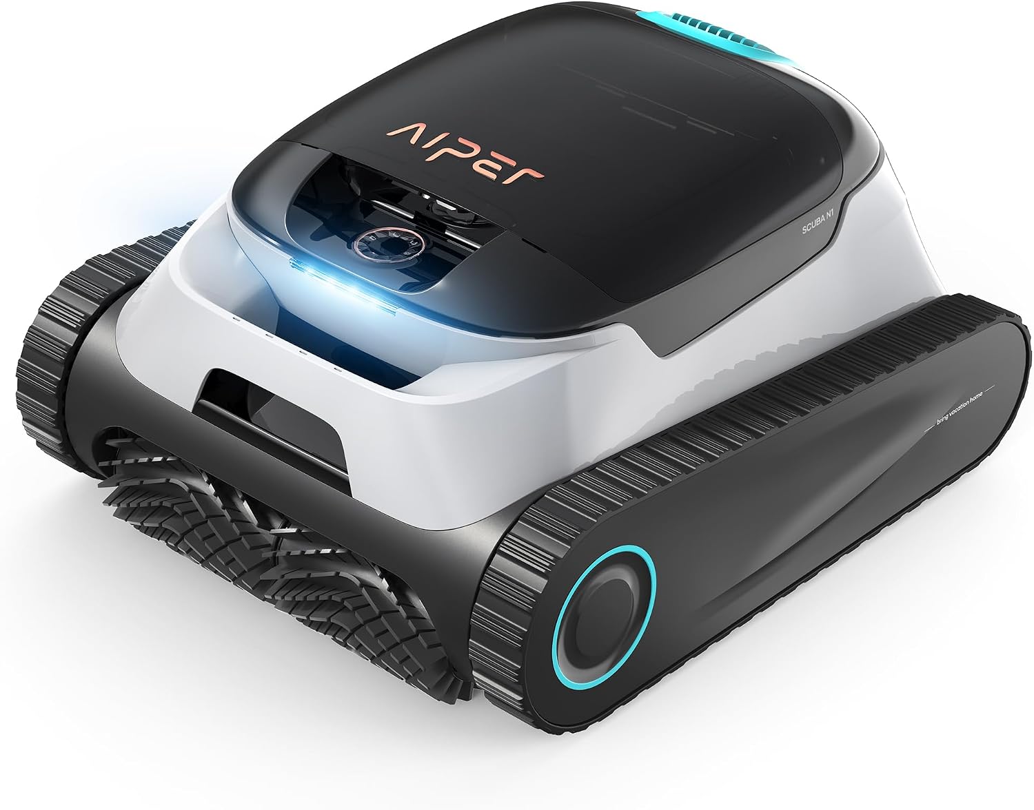 AIPER Scuba S1 Cordless Robotic Pool Cleaner, Wall & Waterline & Floor Cleaning, WavePath 2.0 Smart Navigation, 4 Cleaning Modes, for Pools up to 1600 sq.ft, with 180-micron Filter Basket